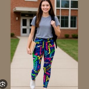 Nanette LEPORE LAMOUR Colorful Geometric Pants Designer 90s Rag Hip Hop Y2K